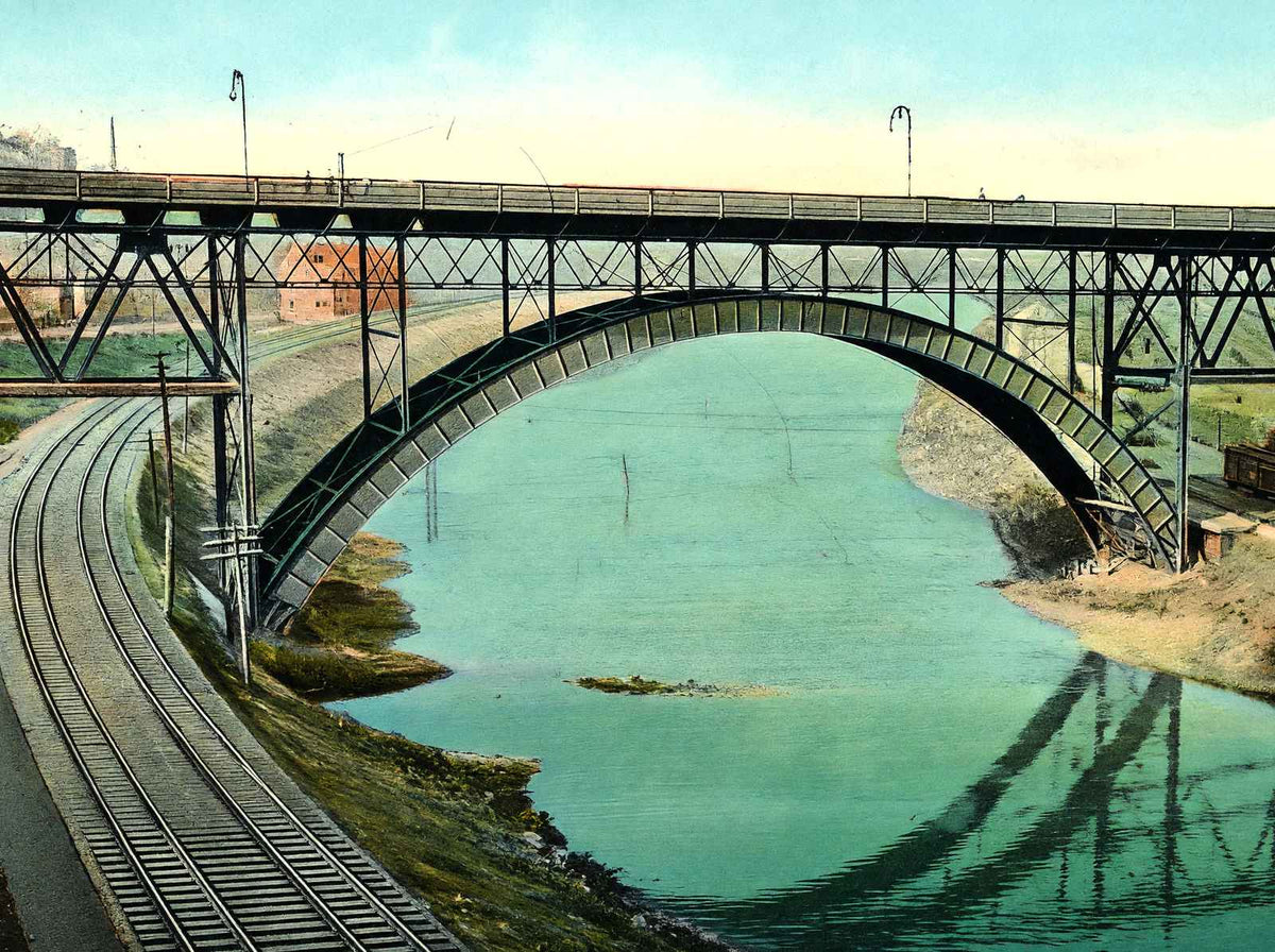 Market Street Viaduct Youngstown in 1907 Vintage Print (7 Sizes) - Reproduction