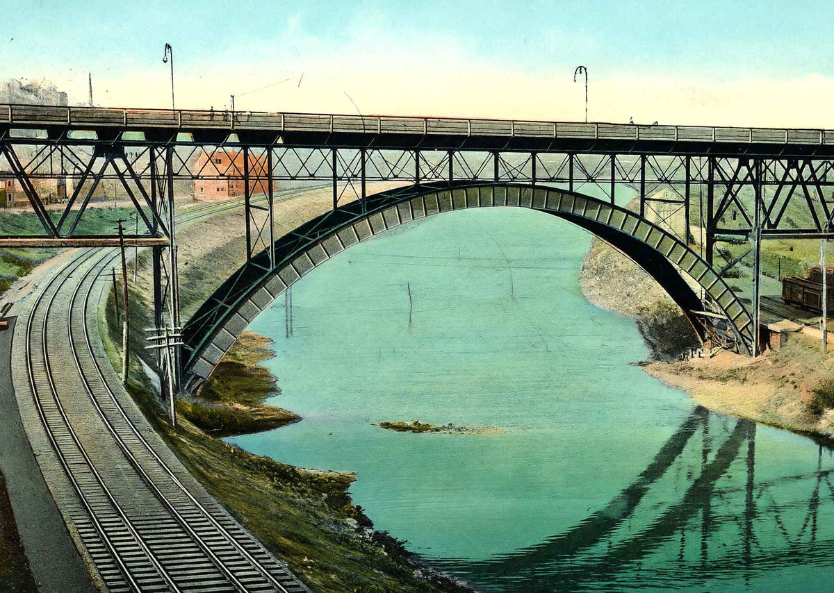 Market Street Viaduct Youngstown in 1907 Vintage Print (7 Sizes) - Reproduction