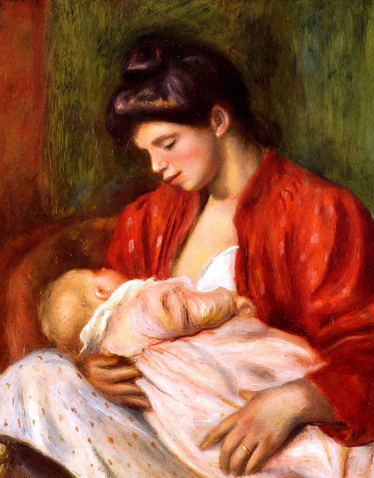 Young Mother Art Print 1898 Painting by Pierre-Auguste Renoir (6 Sizes)
