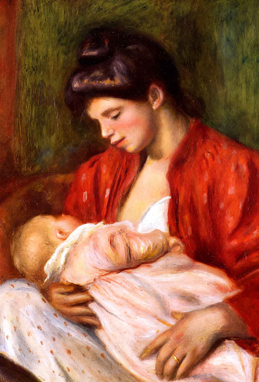 Young Mother Art Print 1898 Painting by Pierre-Auguste Renoir (6 Sizes)