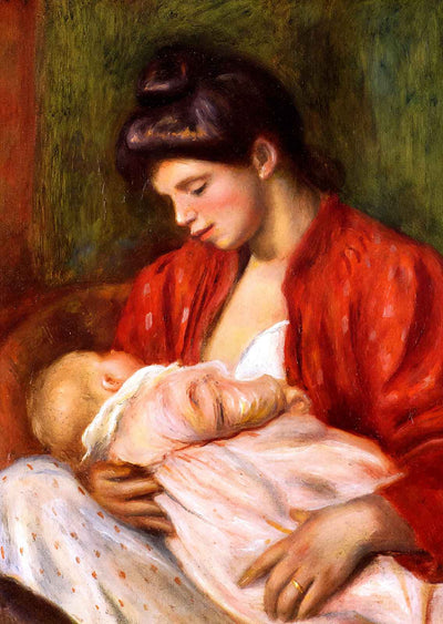 Young Mother Art Print 1898 Painting by Pierre-Auguste Renoir (6 Sizes)