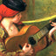 Young Spanish Woman with a Guitar 1898 by Renoir Art Print (6 Sizes) - Enhanced