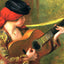 Young Spanish Woman with a Guitar 1898 by Renoir Art Print (6 Sizes) - Enhanced