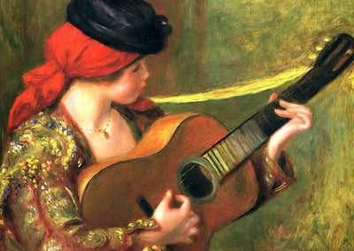 Young Spanish Woman with a Guitar 1898 by Renoir Art Print (6 Sizes) - Enhanced