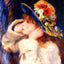 Young Girl in a Hat Decorated with Wildflowers 1880 Fine Art Print (6 Sizes)