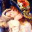 Young Girl in a Hat Decorated with Wildflowers 1880 Fine Art Print (6 Sizes)