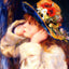 Young Girl in a Hat Decorated with Wildflowers 1880 Fine Art Print (6 Sizes)