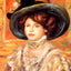 Young Woman in a Blue Hat 1900 by Pierre-Auguste Renoir Fine Art Print (6 Sizes)