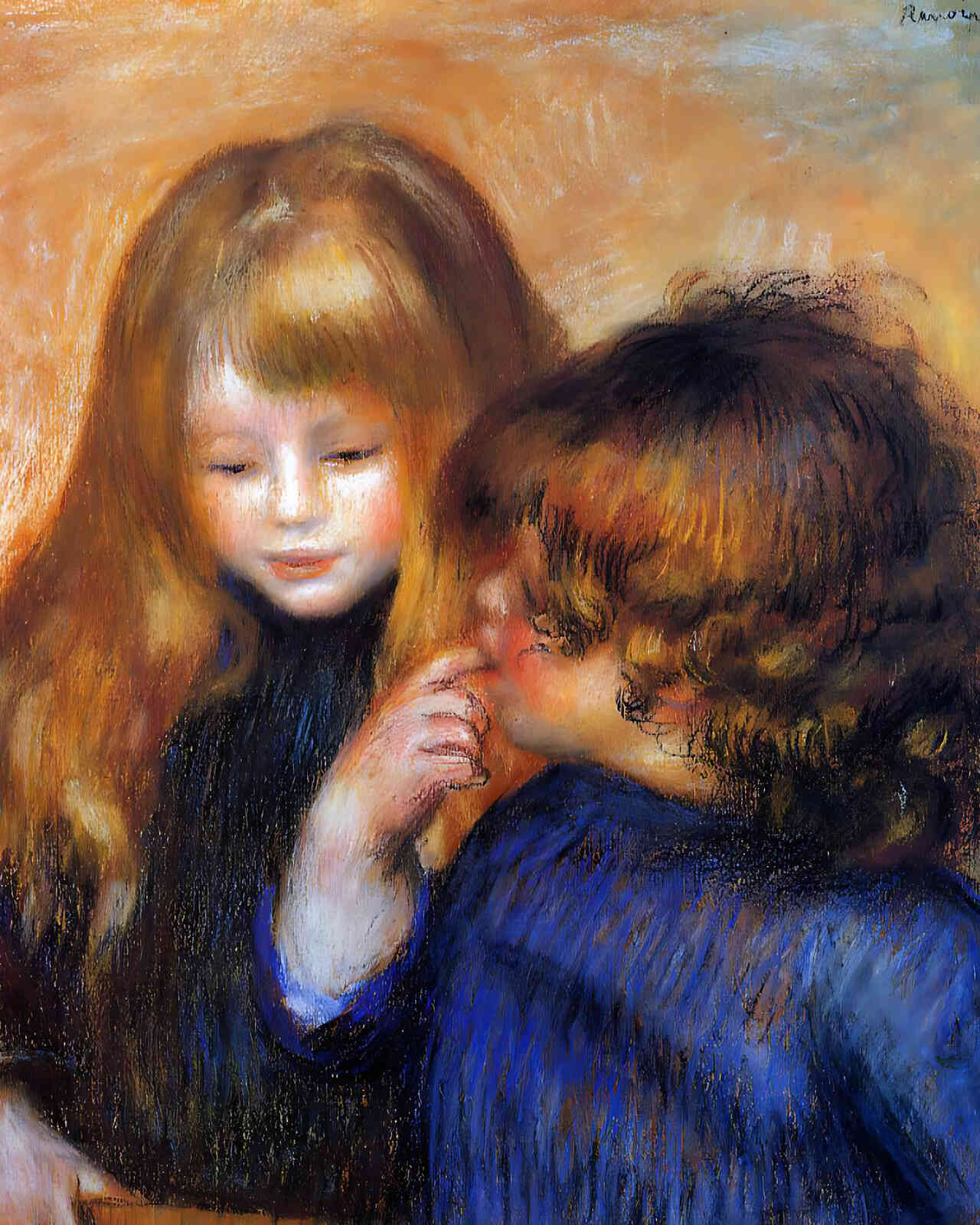 Young Gypsy Girls Painting by Pierre-Auguste Renoir 8x10" Art Print - Restored