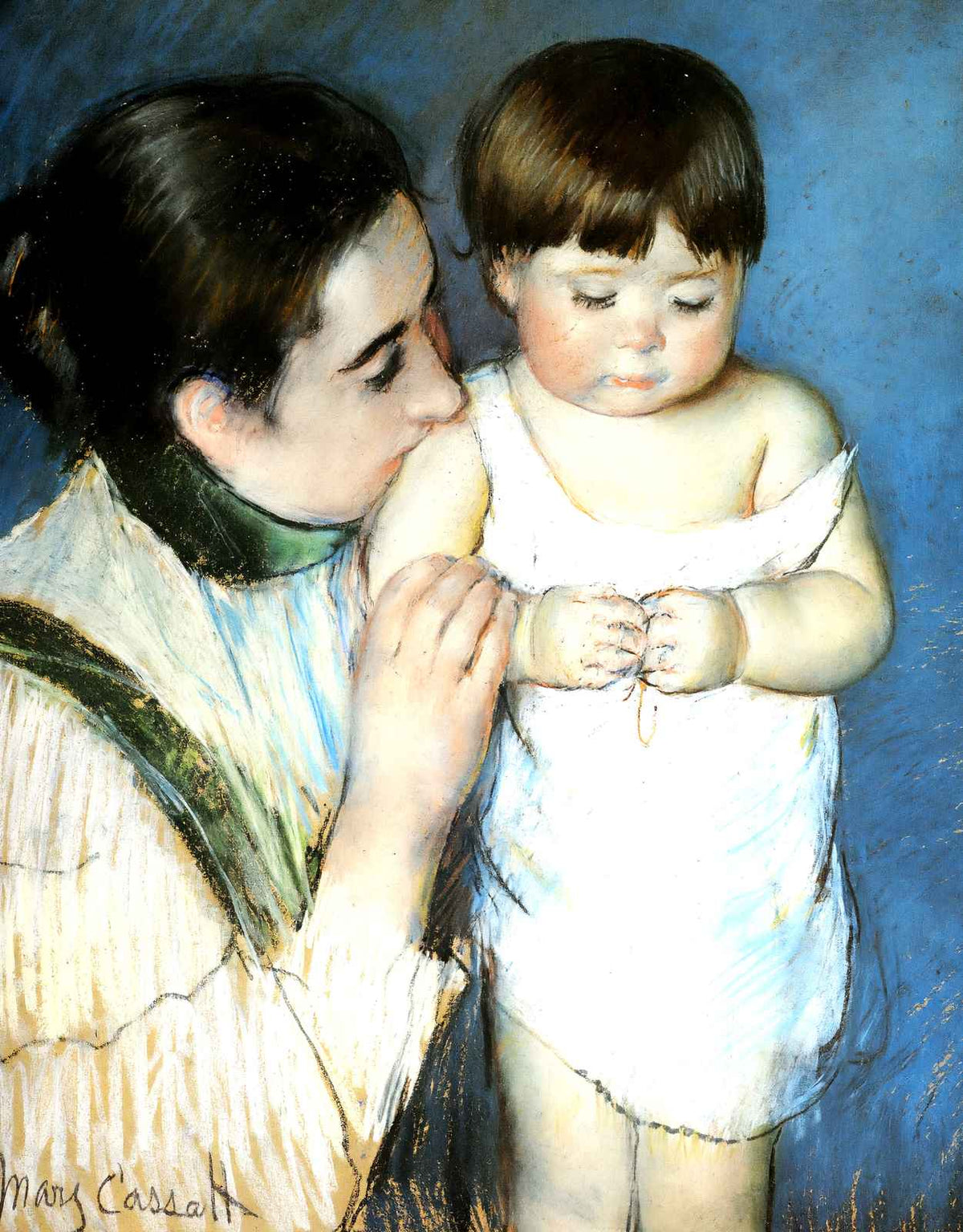 Young Thomas and His Mother 1893 by Mary Cassatt Fine Art Print (6 Sizes)