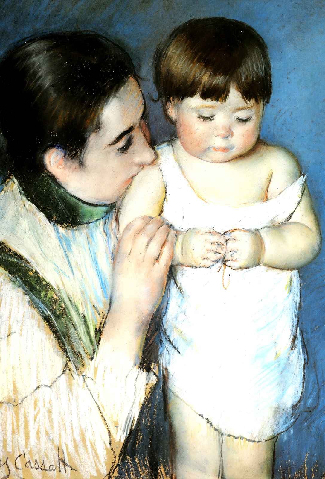 Young Thomas and His Mother 1893 by Mary Cassatt Fine Art Print (6 Sizes)