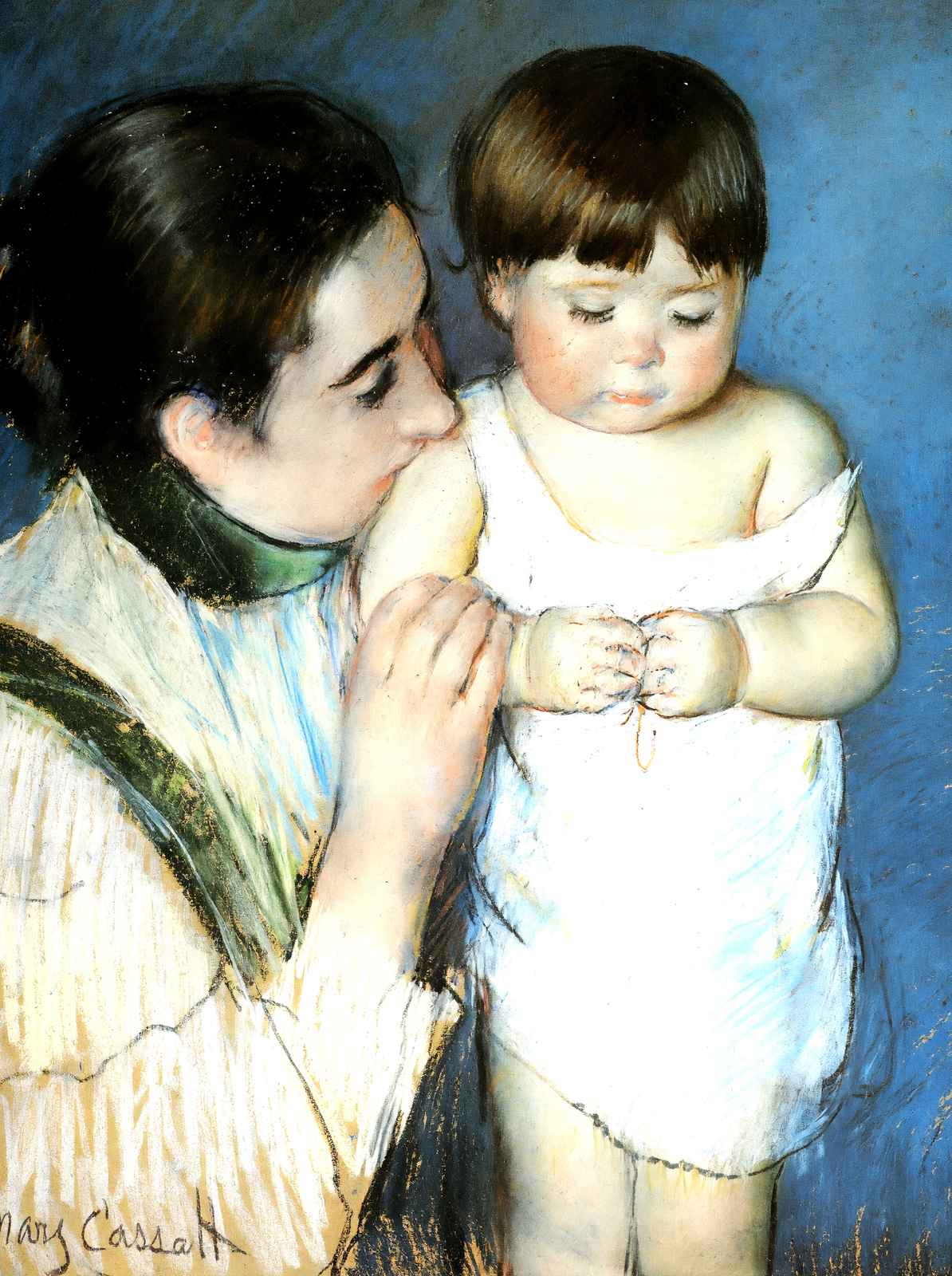 Young Thomas and His Mother 1893 by Mary Cassatt Fine Art Print (6 Sizes)