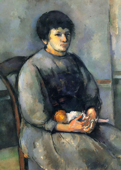 Young Girl with a Doll Art Print 1902 Painting by Paul Cezanne (6 Sizes)