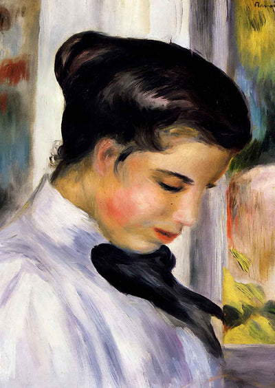 Young Woman in Profile 1897 by Pierre-Auguste Renoir Fine Art Print (6 Sizes)