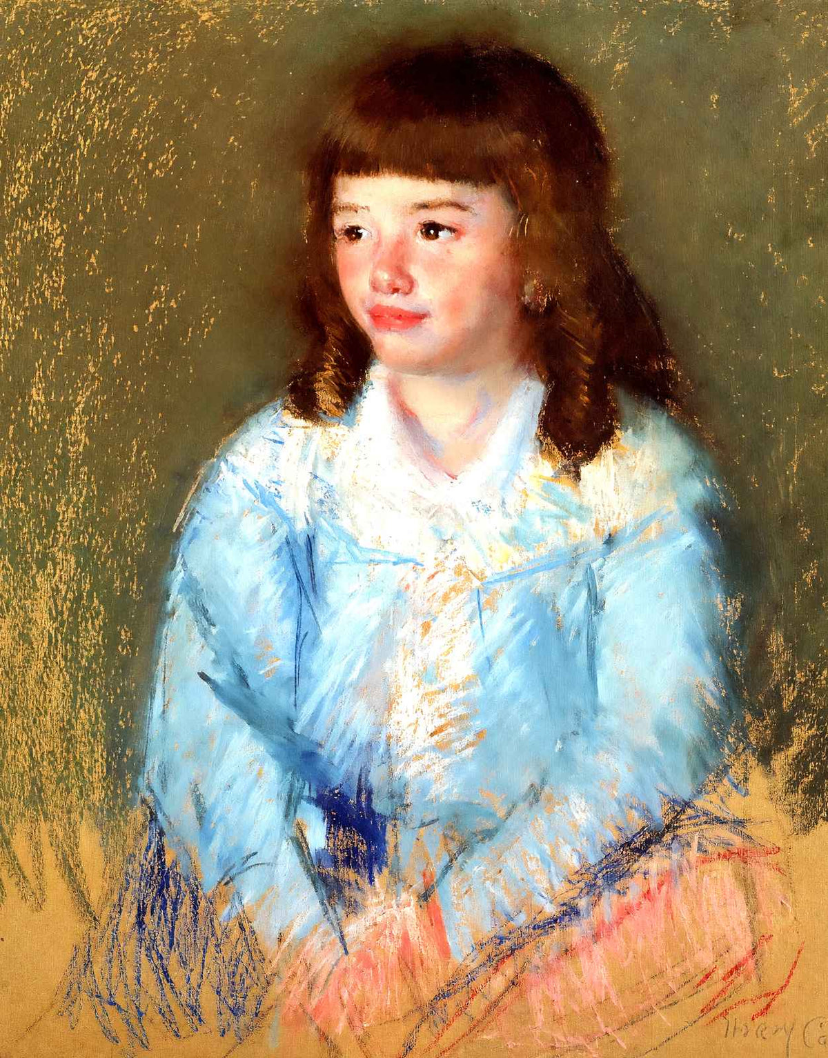 Young Boy in Blue Fine Art Print 1906 Painting by Mary Cassatt (6 Sizes)
