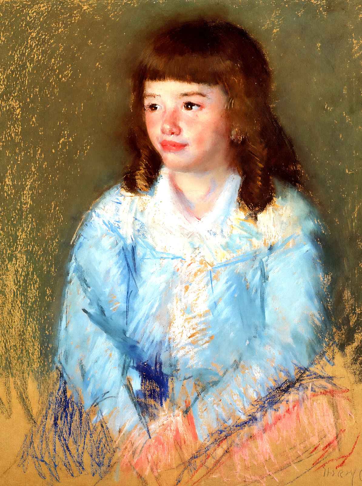 Young Boy in Blue Fine Art Print 1906 Painting by Mary Cassatt (6 Sizes)