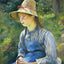 Young Peasant Girl Wearing a Hat Art Print 1881 by Camille Pissarro (6 Sizes)