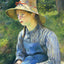 Young Peasant Girl Wearing a Hat Art Print 1881 by Camille Pissarro (6 Sizes)