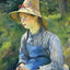 Young Peasant Girl Wearing a Hat Art Print 1881 by Camille Pissarro (6 Sizes)
