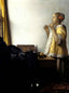 Young Woman with a Pearl Necklace 1662 by Johannes Vermeer Art Print (6 Sizes)