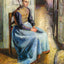 Young Flemish Maid Painting by Camille Pissarro Art Print (6 Sizes)