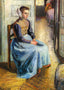 Young Flemish Maid Painting by Camille Pissarro Art Print (6 Sizes)