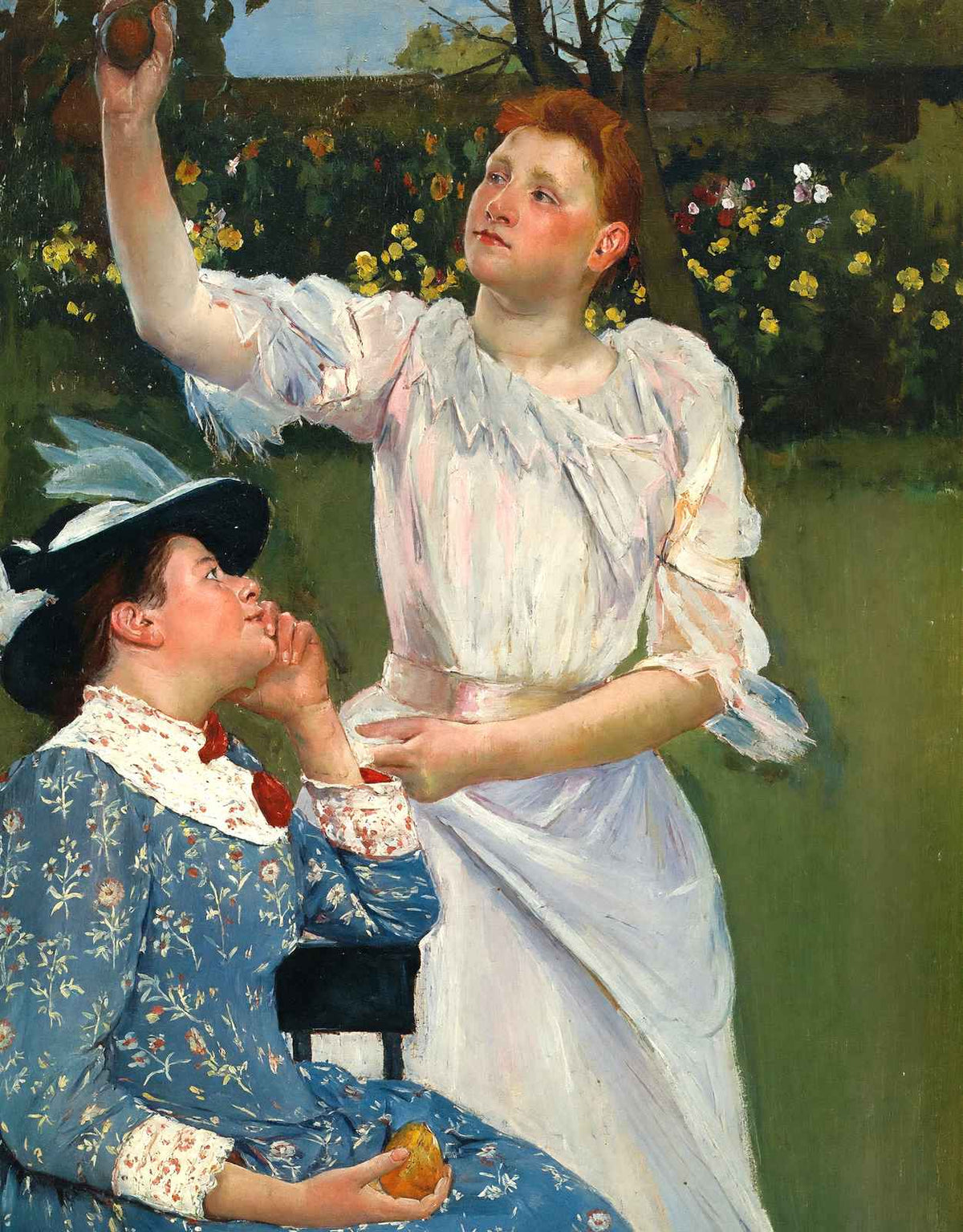 Young Woman Picking Fruit 1892 Painting by Mary Cassatt Art Print (6 Sizes)