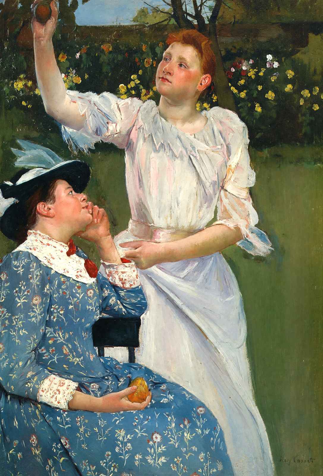 Young Woman Picking Fruit 1892 Painting by Mary Cassatt Art Print (6 Sizes)