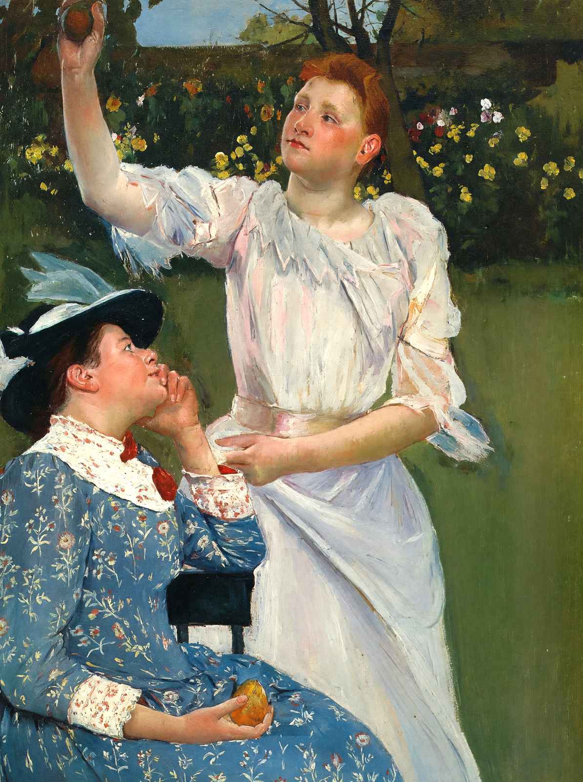 Young Woman Picking Fruit 1892 Painting by Mary Cassatt Art Print (6 Sizes)