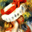 Young Girl with a Hat painting print by Pierre-Auguste Renoir (1895)