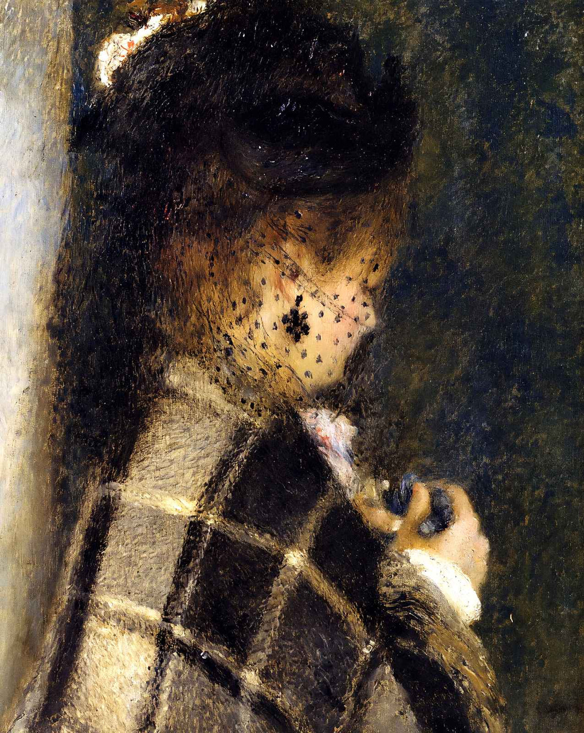 Young Woman with a Veil art print by Pierre-Auguste Renoir (1877)
