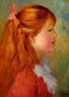 Young Girl with Long Hair in Profile Art Print 1890 by Renoir (6 Sizes)