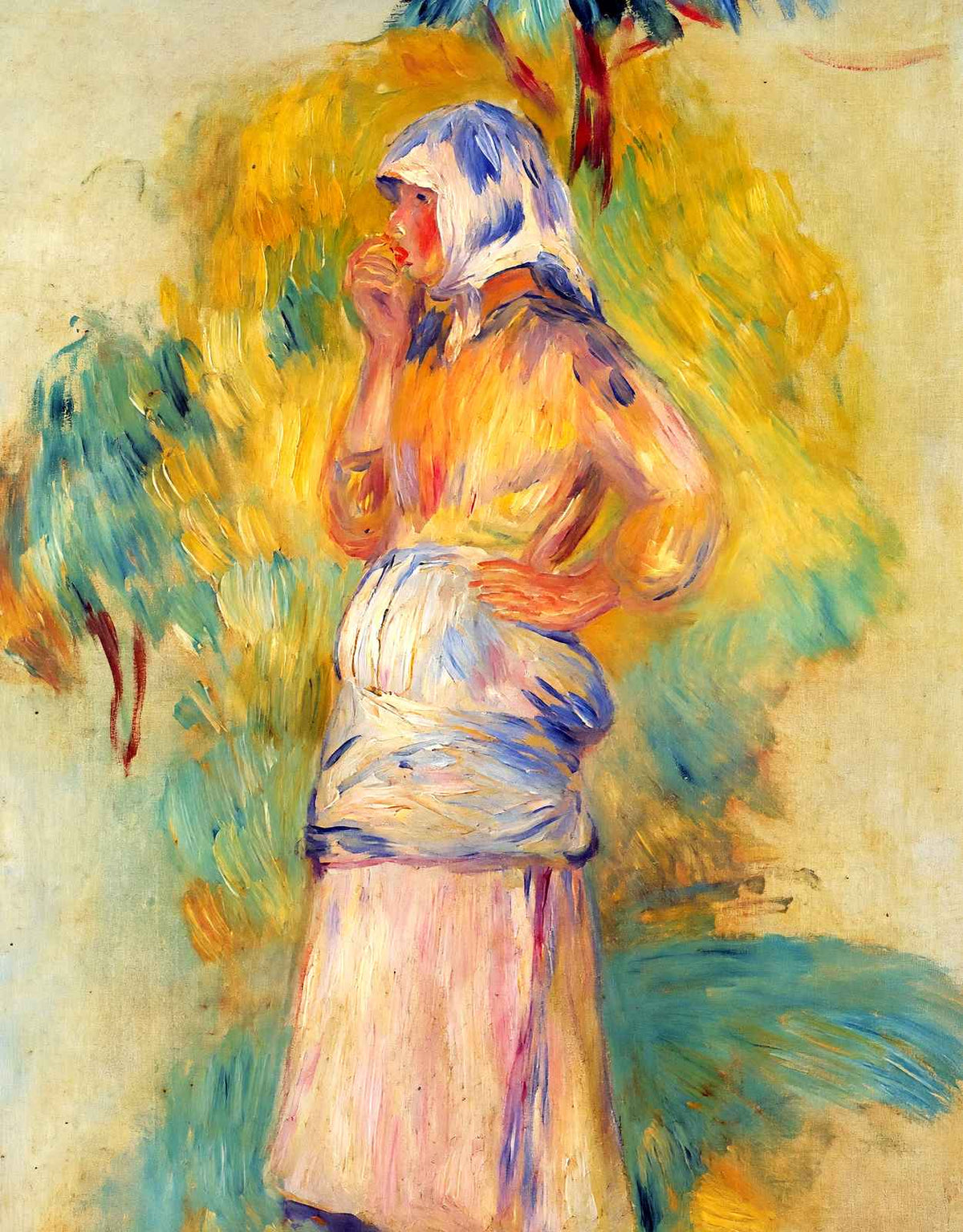Young Peasant Eating an Apple 1894 by Pierre-Auguste Renoir Art Print (6 Sizes)