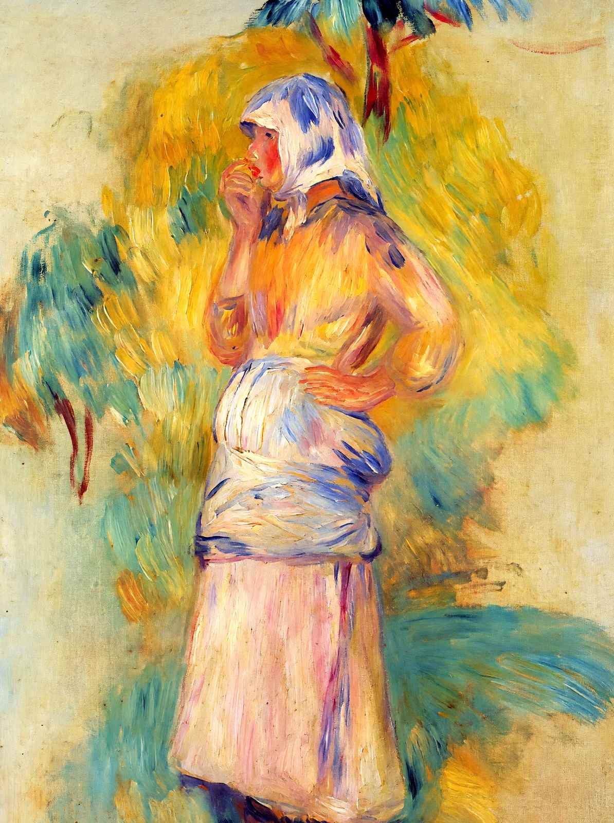 Young Peasant Eating an Apple 1894 by Pierre-Auguste Renoir Art Print (6 Sizes)