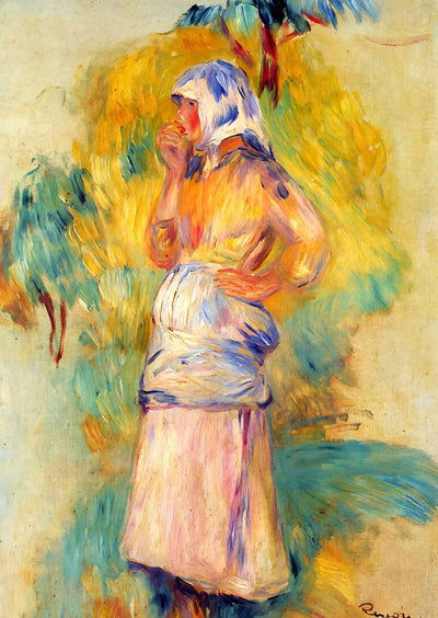 Young Peasant Eating an Apple 1894 by Pierre-Auguste Renoir Art Print (6 Sizes)