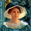Young Woman in Green Outdoors in the Sun fine art print by Mary Cassatt (1914)