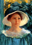Young Woman in Green Outdoors in the Sun 1914 by Cassatt Art Print (6 Sizes)