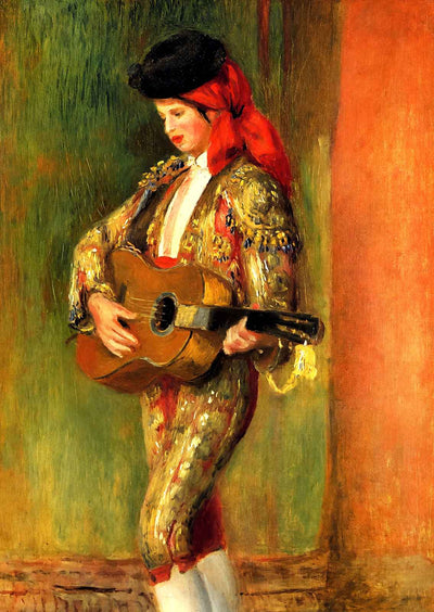 Young Guitarist Standing 1897 by Pierre-Auguste Renoir Fine Art Print (6 Sizes)