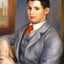 Young Man in a Red Tie, Portrait of Eugene Renoir 1890 Art Print (6 Sizes)
