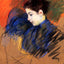 Young Woman Reflecting painting by Mary Cassatt (1894)