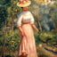 Young Woman in Red in the Fields Art Print 1900 by Renoir (6 Sizes) - Restored