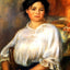 Young Woman Seated fine art print by Pierre-Auguste Renoir (1909)