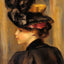 Young Woman Wearing a Black Hat 1895 by Renoir Art Print (6 Sizes) - Acid Free