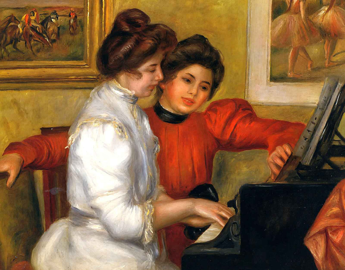 Young Girls at the Piano 1892 by Pierre-Auguste Renoir Art Print (6 Sizes)