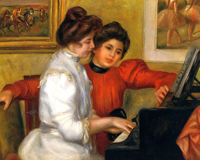 Young Girls at the Piano art print by Pierre-Auguste Renoir (1892)