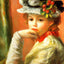 Young Girl in a White Hat 1891 by Pierre-Auguste Renoir Fine Art Print (6 Sizes)