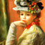 Young Girl in a White Hat 1891 by Pierre-Auguste Renoir Fine Art Print (6 Sizes)