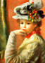 Young Girl in a White Hat 1891 by Pierre-Auguste Renoir Fine Art Print (6 Sizes)