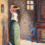 Young Peasant at Her Toilette painting print by Camille Pissarro (1888)