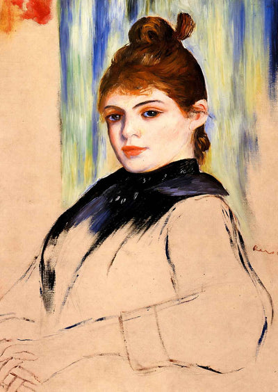Young Woman with a Bun in Her Hair 1882 by Renoir Art Print (6 Sizes)